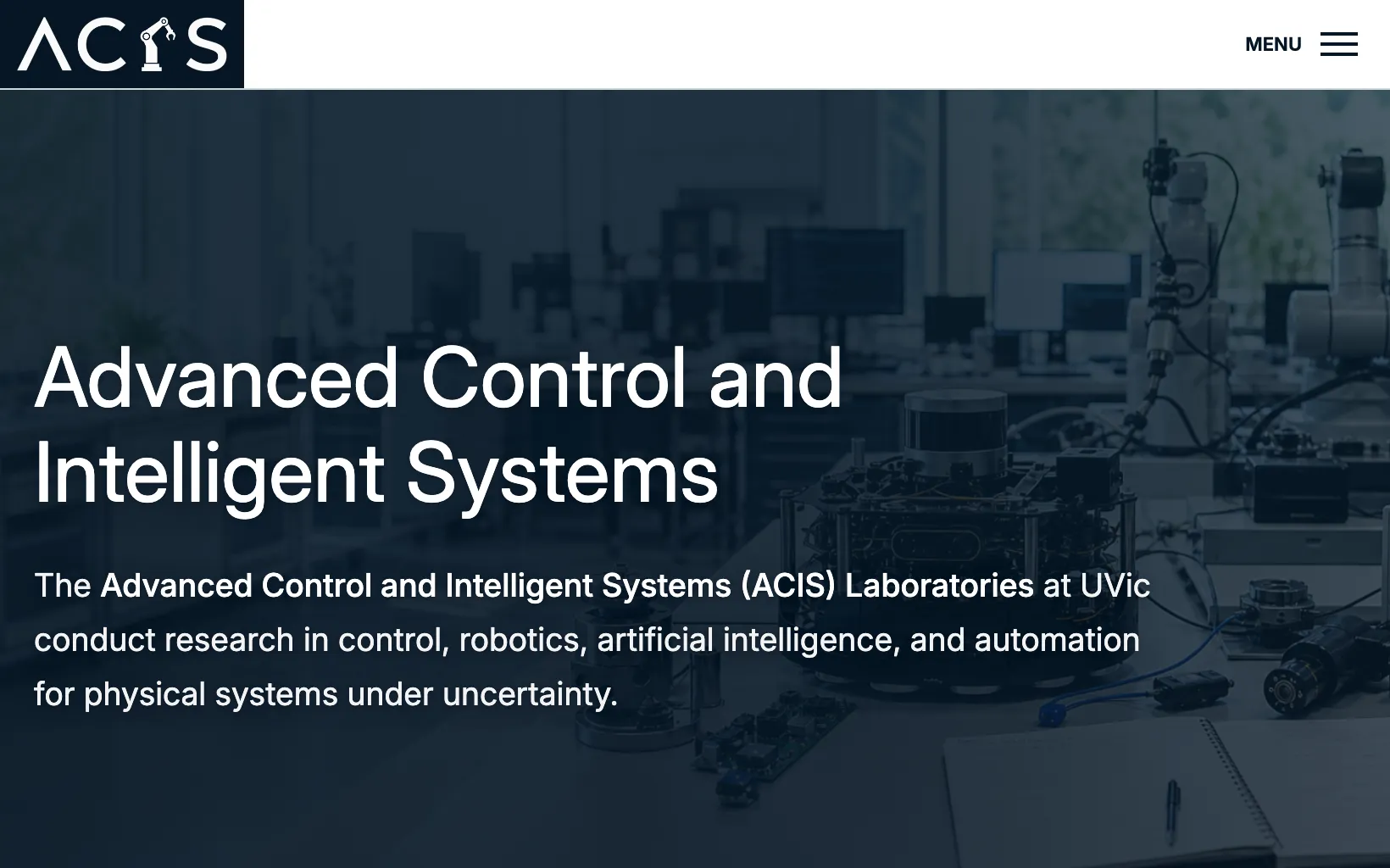 ACIS Laboratories homepage preview